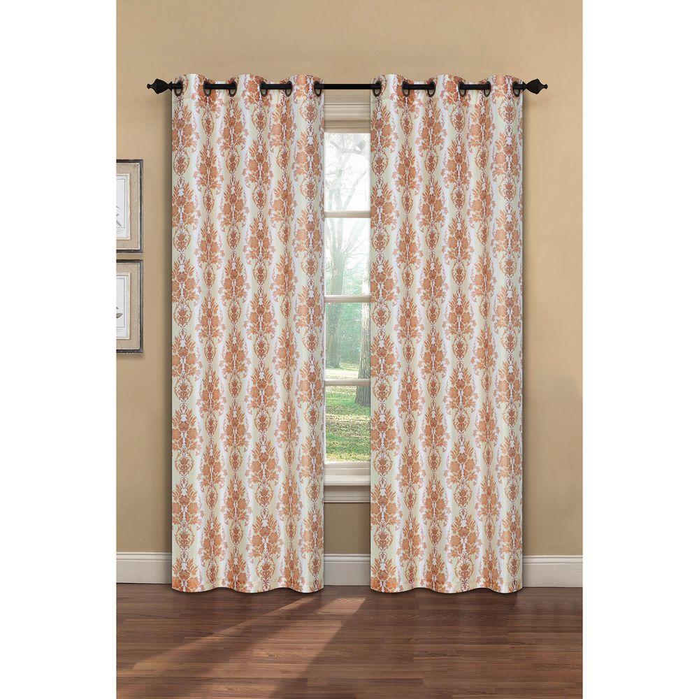 Window Elements Semi Opaque Meridith Printed Faux Silk 84 In L