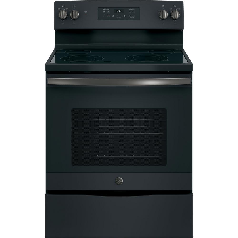 Ge 30 In 5 3 Cu Ft Electric Range With Self Cleaning Oven In