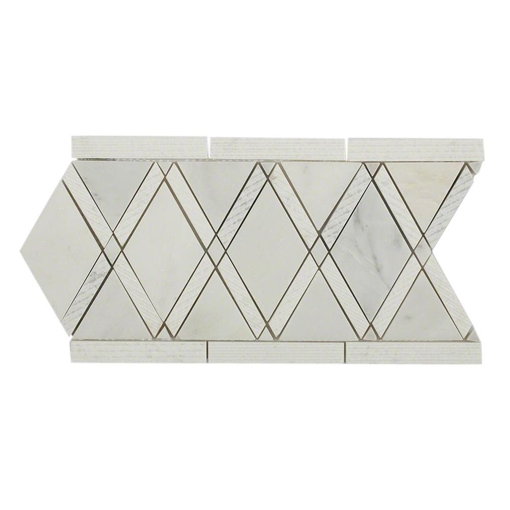 Ivy Hill Tile Grand Textured Asian Statuary Border 6 In X 12 In