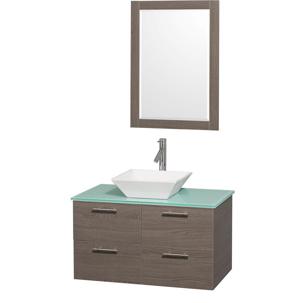 Wyndham Collection Amare 36 In Vanity Grey Oak With Gl Wyndham Collection Amare 36 In Vanity