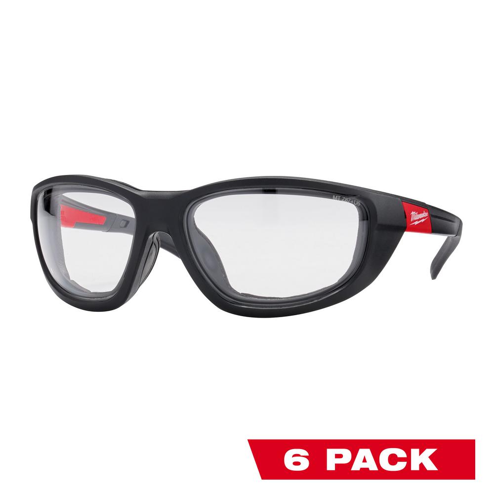 Milwaukee High Performance Safety Glasses with Clear Lenses and Gasket (12Pack)48732040X12