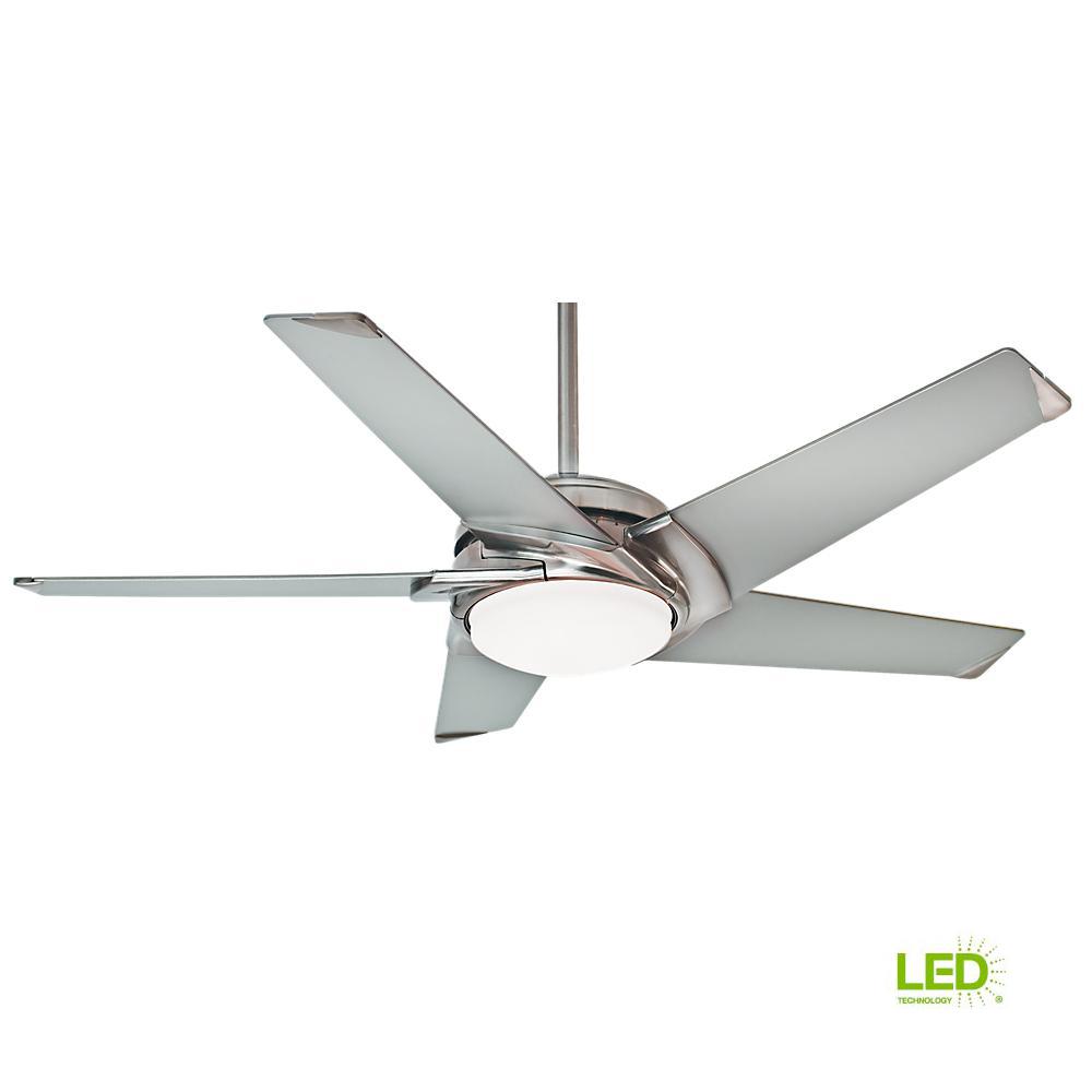 Casablanca Stealth 54 In Led Indoor Brushed Nickel Ceiling Fan