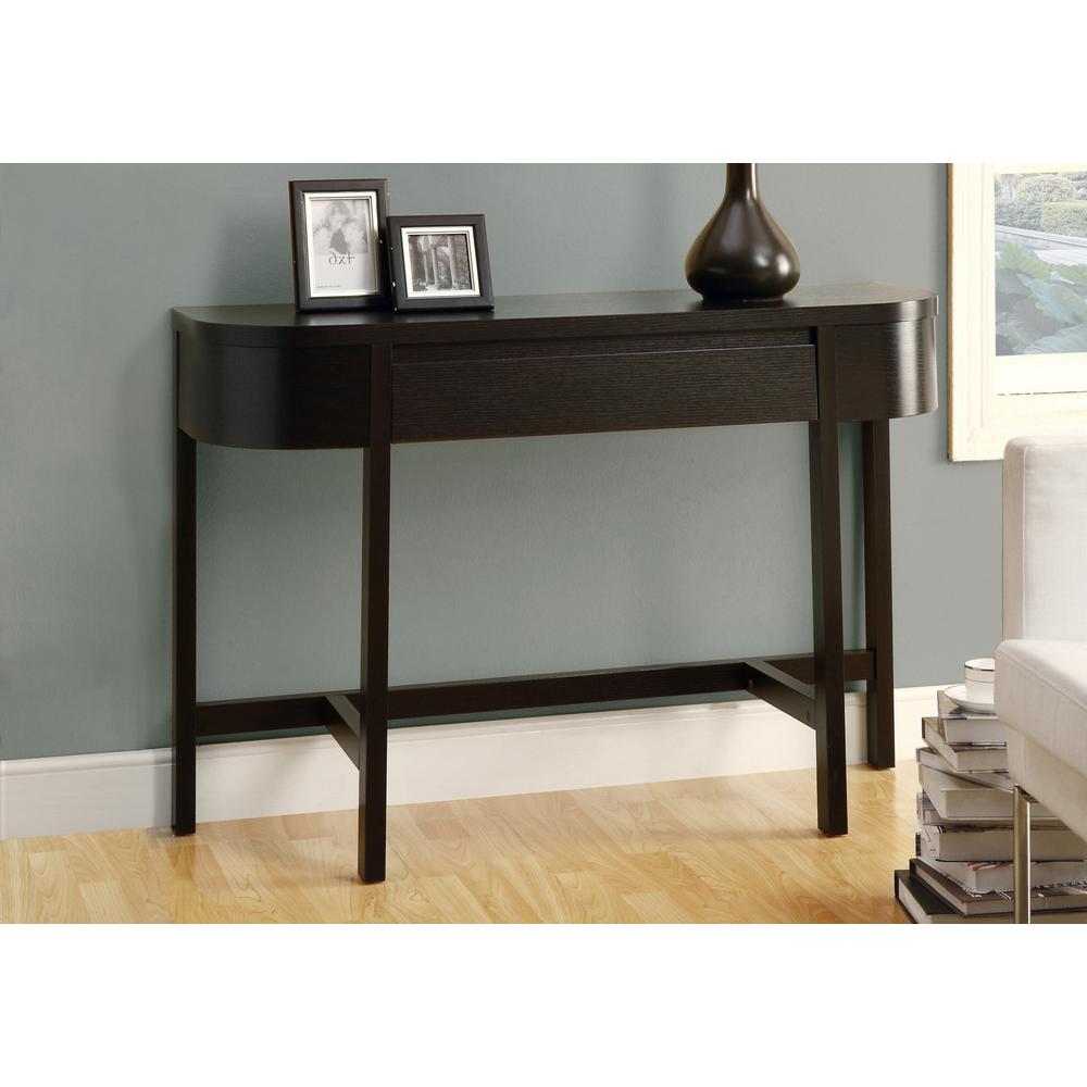 Cappuccino Console Table Hd2546 The Home Depot