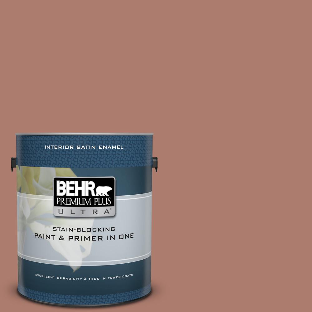 Behr Premium Plus Ultra 1 Gal Ppu2 11 Mars Red Satin Enamel Ppu2 11 Mars Red Satin Enamel Interior