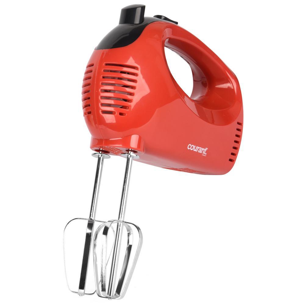 red hand held mixer