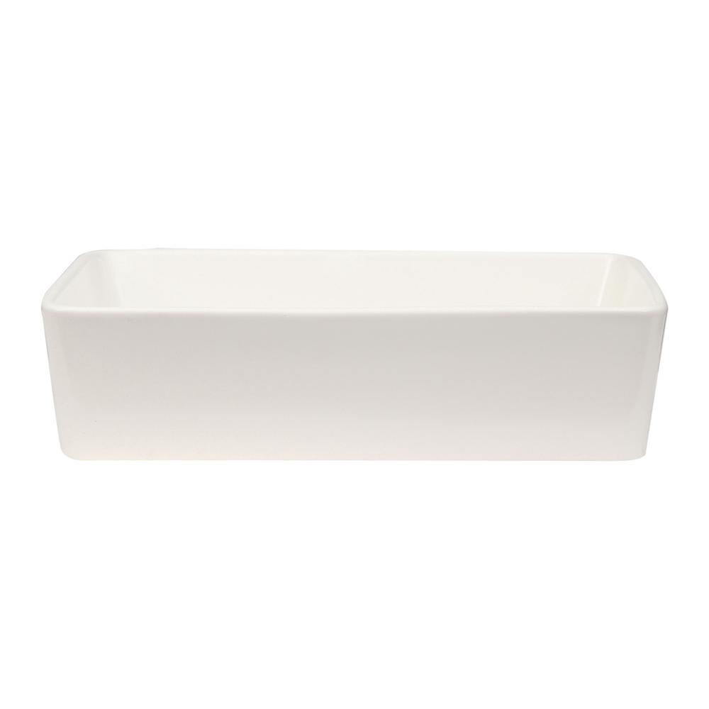 Barclay Products Harmony Rectangular Vessel Sink in Matte White-4 ...