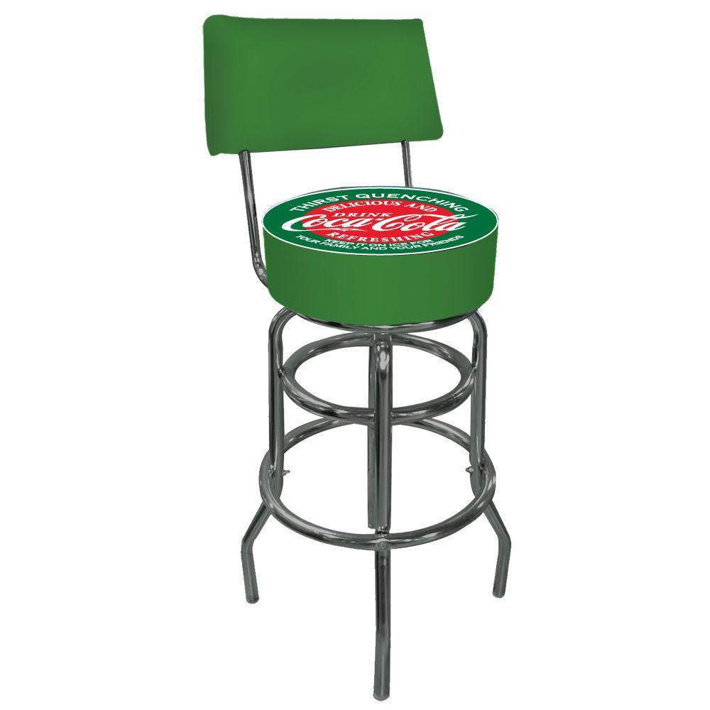 Coca Cola Table And Chairs Compare S At Nextag Trademark Red And Green Coca Cola 30 In Chrome Swivel Cu