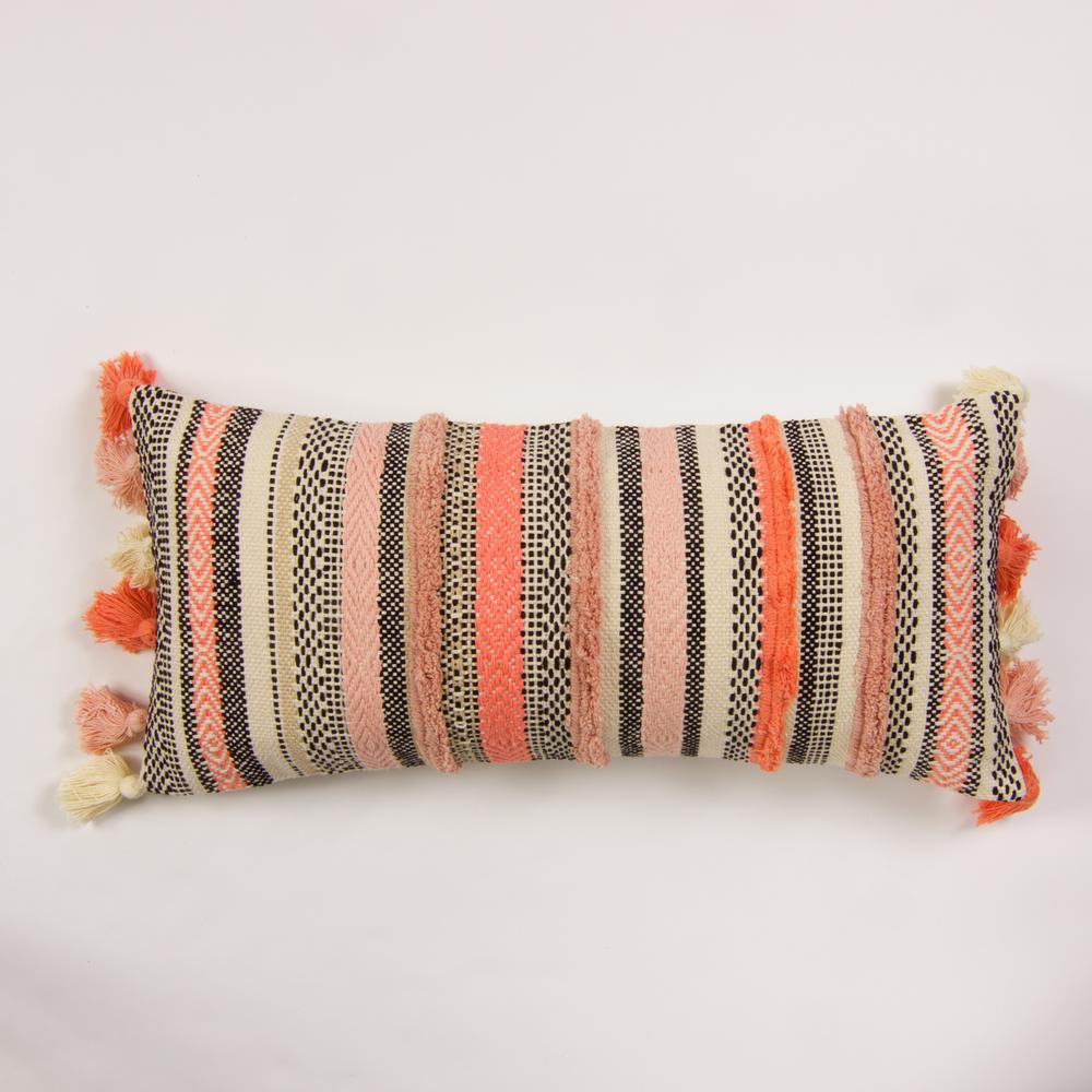 coral colored pillows