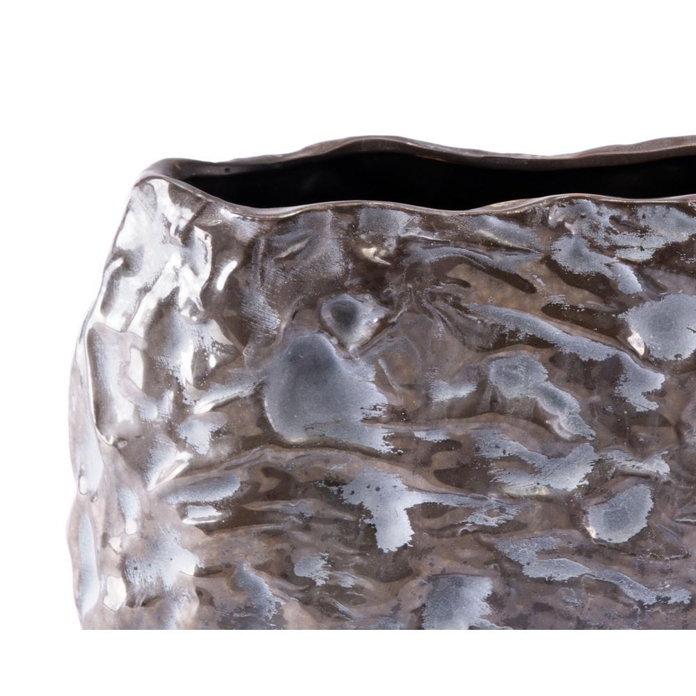 Zuo Metallic Brown And White Stones Medium Decorative Vase A10111