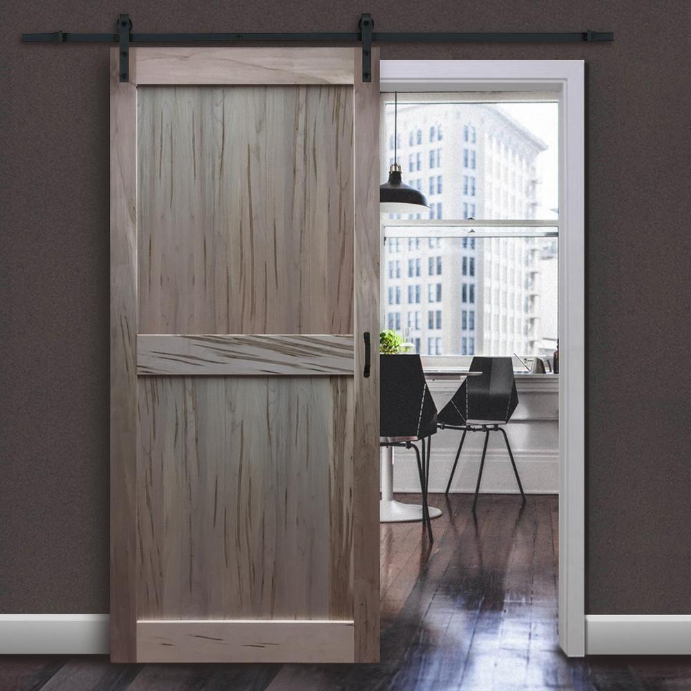 Kimberly Bay 36 In X 83 5 In 2 Panel Solid Core Maple Unfinished Interior Barn Door Slab