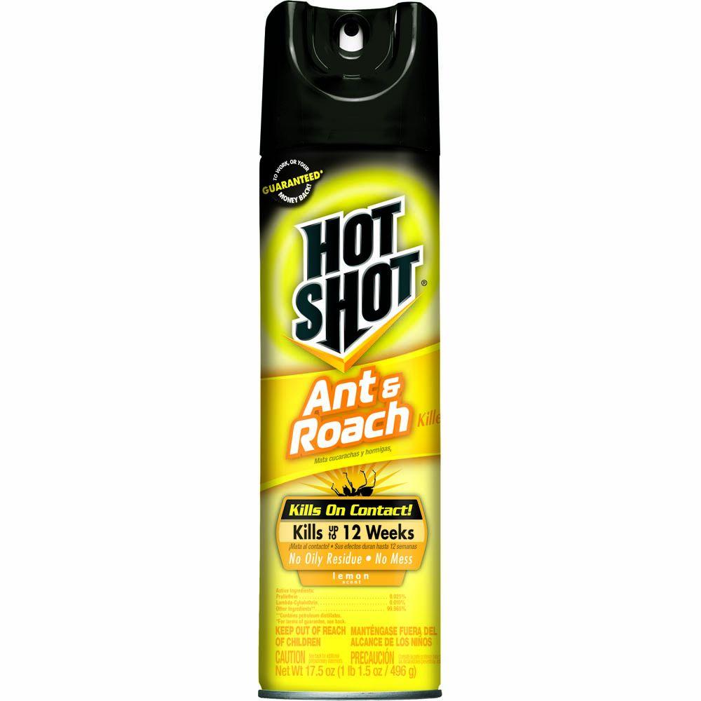Hot Shot Ant and Roach Killer 17.5 oz. Aerosol Lemon Scent SprayHG
