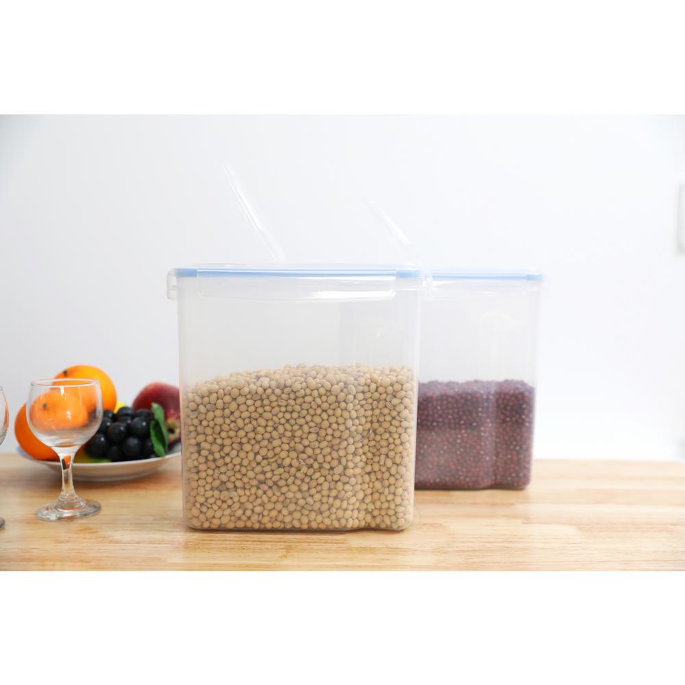 Basicwise Large Bpa Free Plastic Food Cereal Containers With