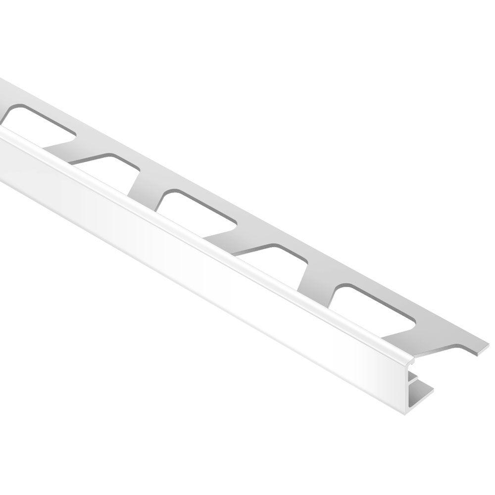 Plastic Tile Edging Trim Tools Supplies The Home Depot Jolly Bright White 3 8 In X Ft 2 1