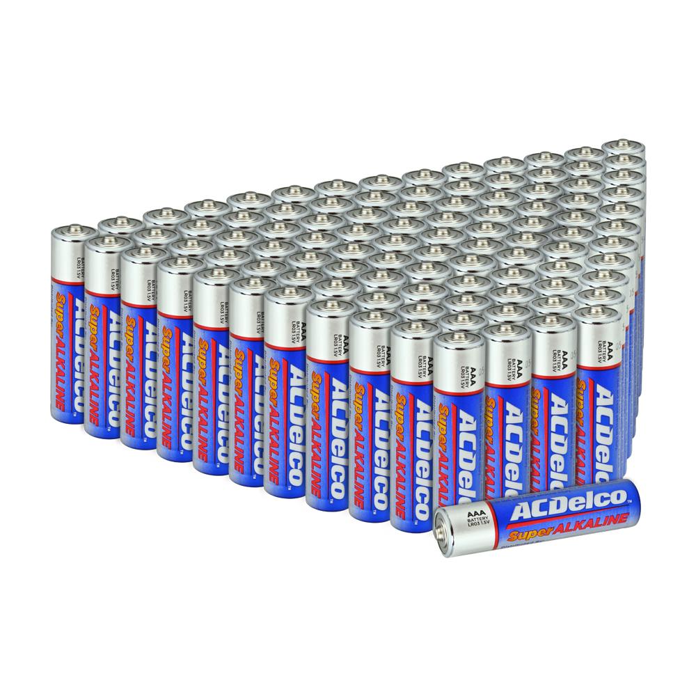 Acdelco 100 Of a Super Alkaline Battery With Recloseble Box Ac061 The Home Depot