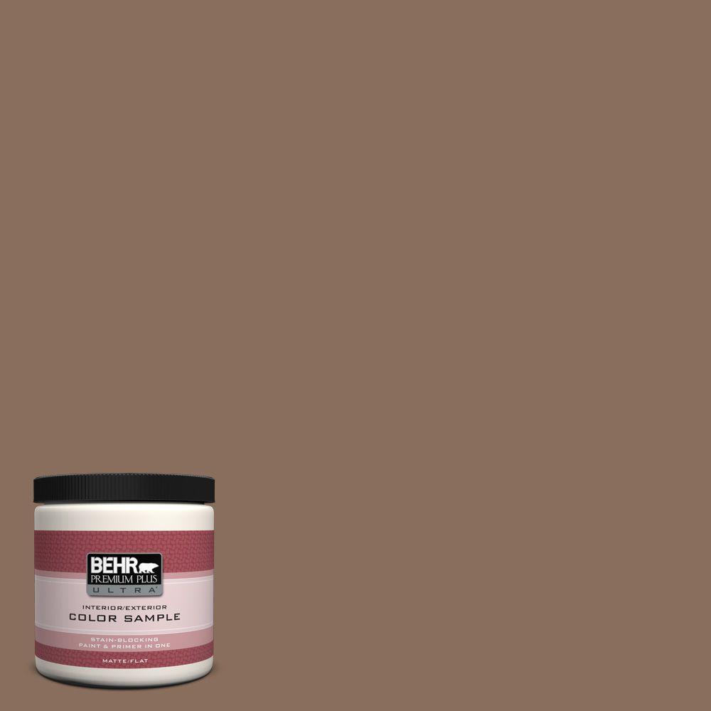 Behr Premium Plus Ultra 8 Oz N190 6 Nut Brown Matte Interior N190 6 Nut Brown Matte Interior Exterior Paint And Primer In One Sample