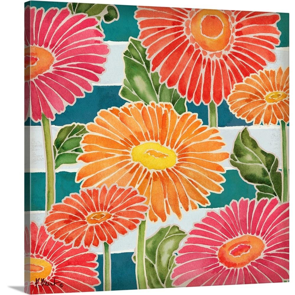 24 In X Gerbera Daisy Garden Ii By Paul B Canvas Wall Art - Gerbera Daisy Wall Art 24 In X Gerbera Daisy Garden Ii By Paul B Canvas Wall Art - Gerbera Daisy Wall Art