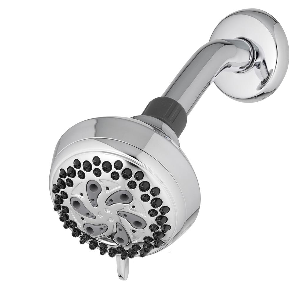 Waterpik 6Spray 3.3 in. Single Wall Mount Low Flow Fixed Adjustable