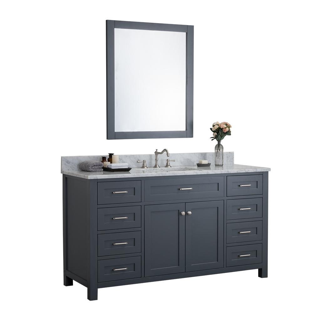Alya Bath Norwalk 60 In W X 34 2 H 22 D Vanity Gray Alya Bath Norwalk 60 In W X 34 2 H 22
