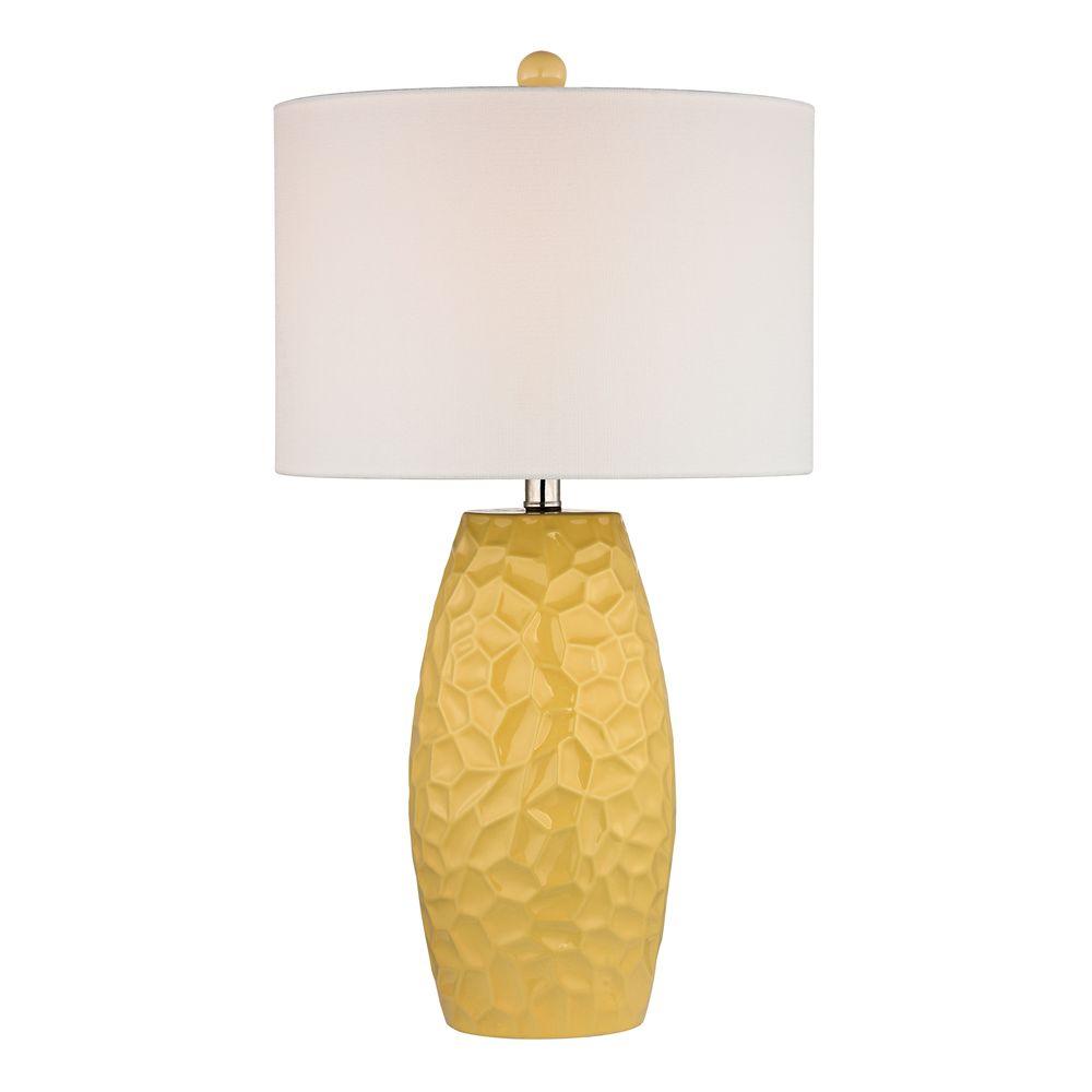 yellow table lamp