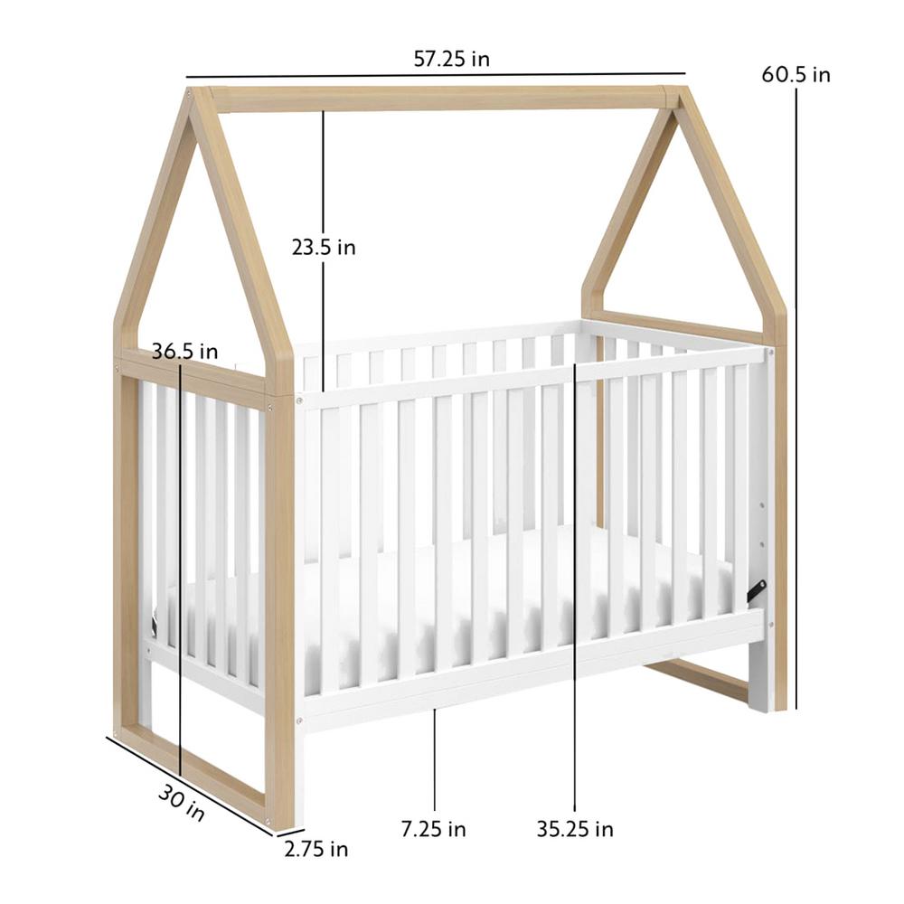 Storkcraft Storkcraft Orchard 5 In 1 Convertible Canopy Crib White