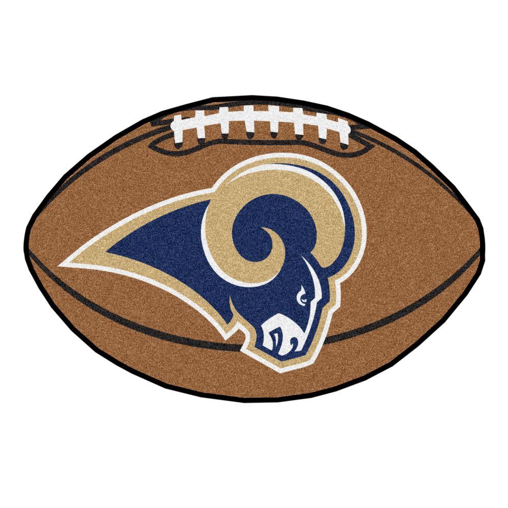 Fanmats Nfl Los Angeles Rams Brown 2 Ft X 3 Specialty Area Rug