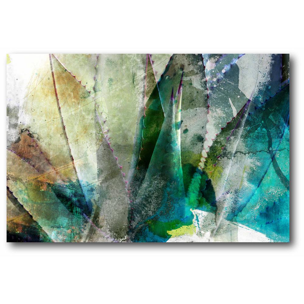 Courtside Market 24 in. x 36 in. "Agave Abstract II" Canvas Printed
