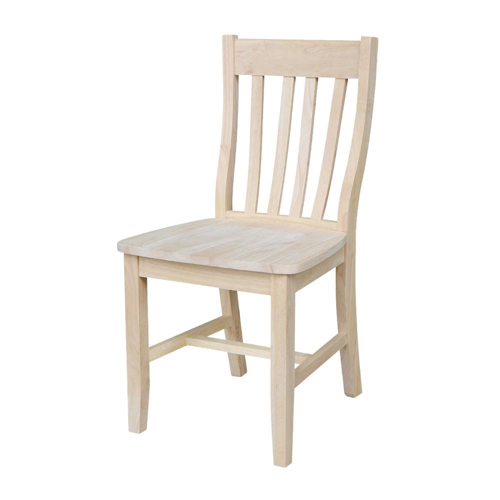 International Concepts Unfinished Wood Dining Chair (Set ... on {keyword}