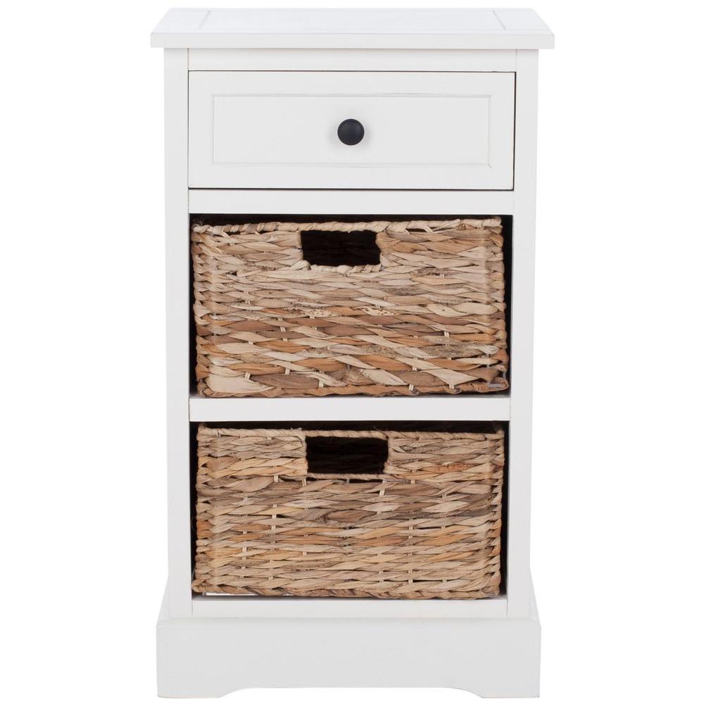 Safavieh Carrie Distressed Cream Side Table Amh5700c The