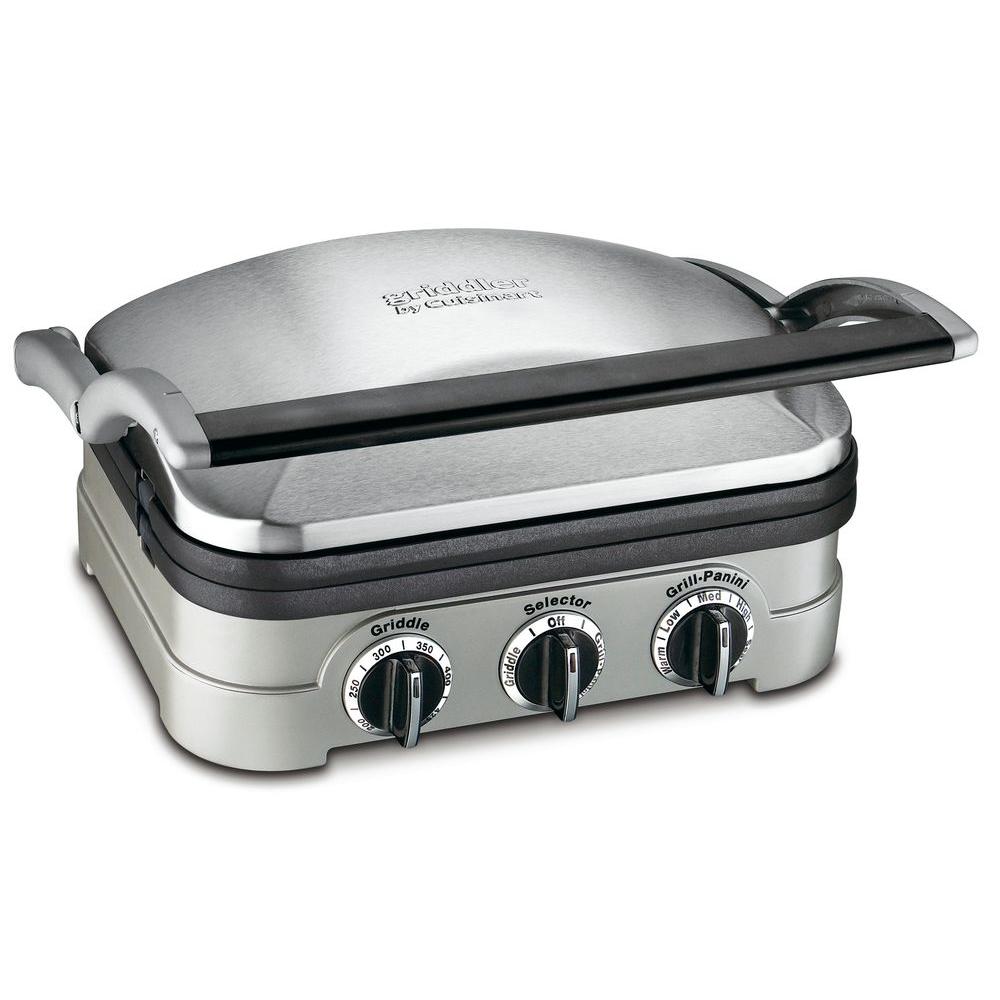 Cuisinart Griddler 102 Sq In Brushed Stainless Steel Indoor Cuisinart Griddler 102 Sq In Brushed