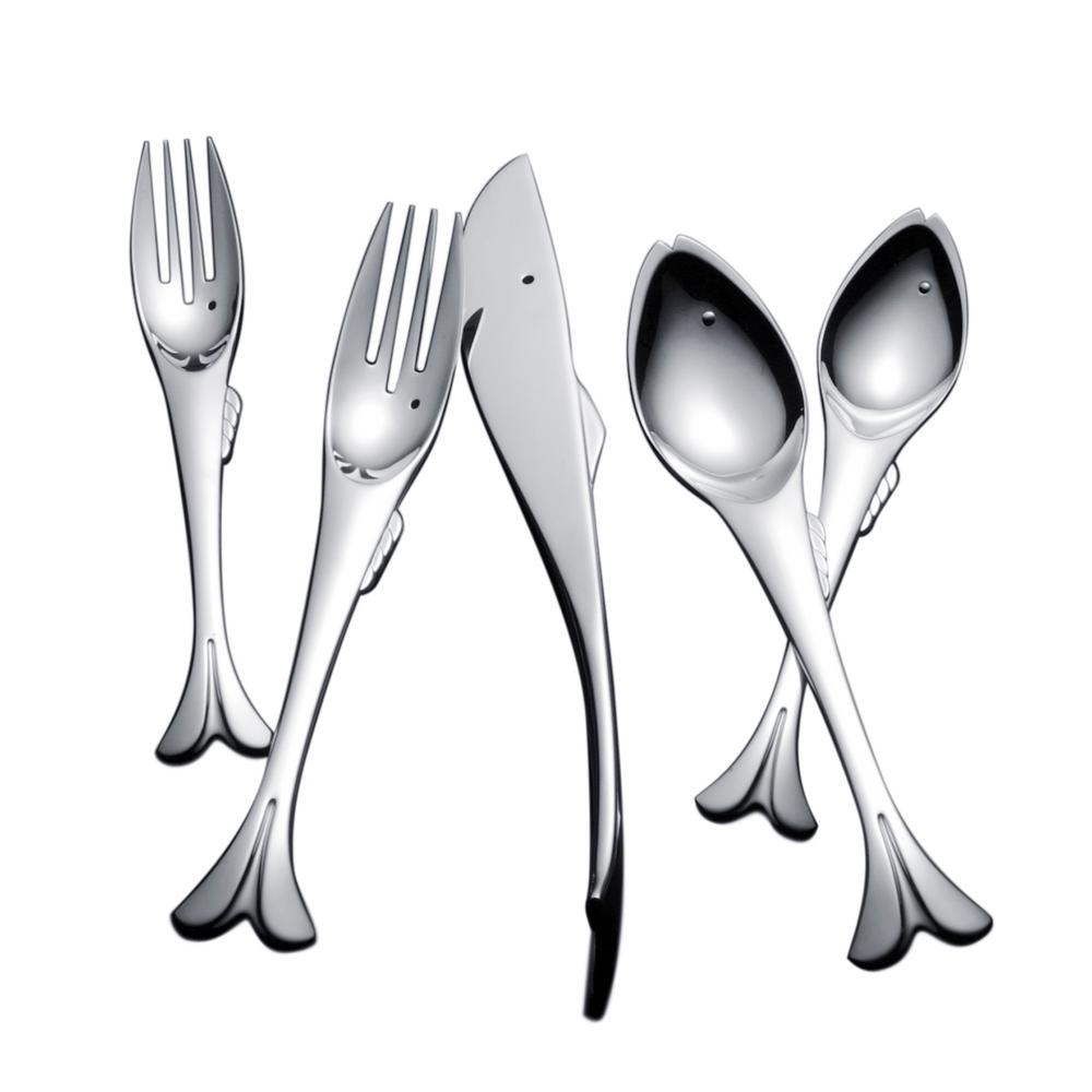 UPC 717182000086 product image for Gone Fishing 5-Piece Stainless Steel Flatware Set | upcitemdb.com