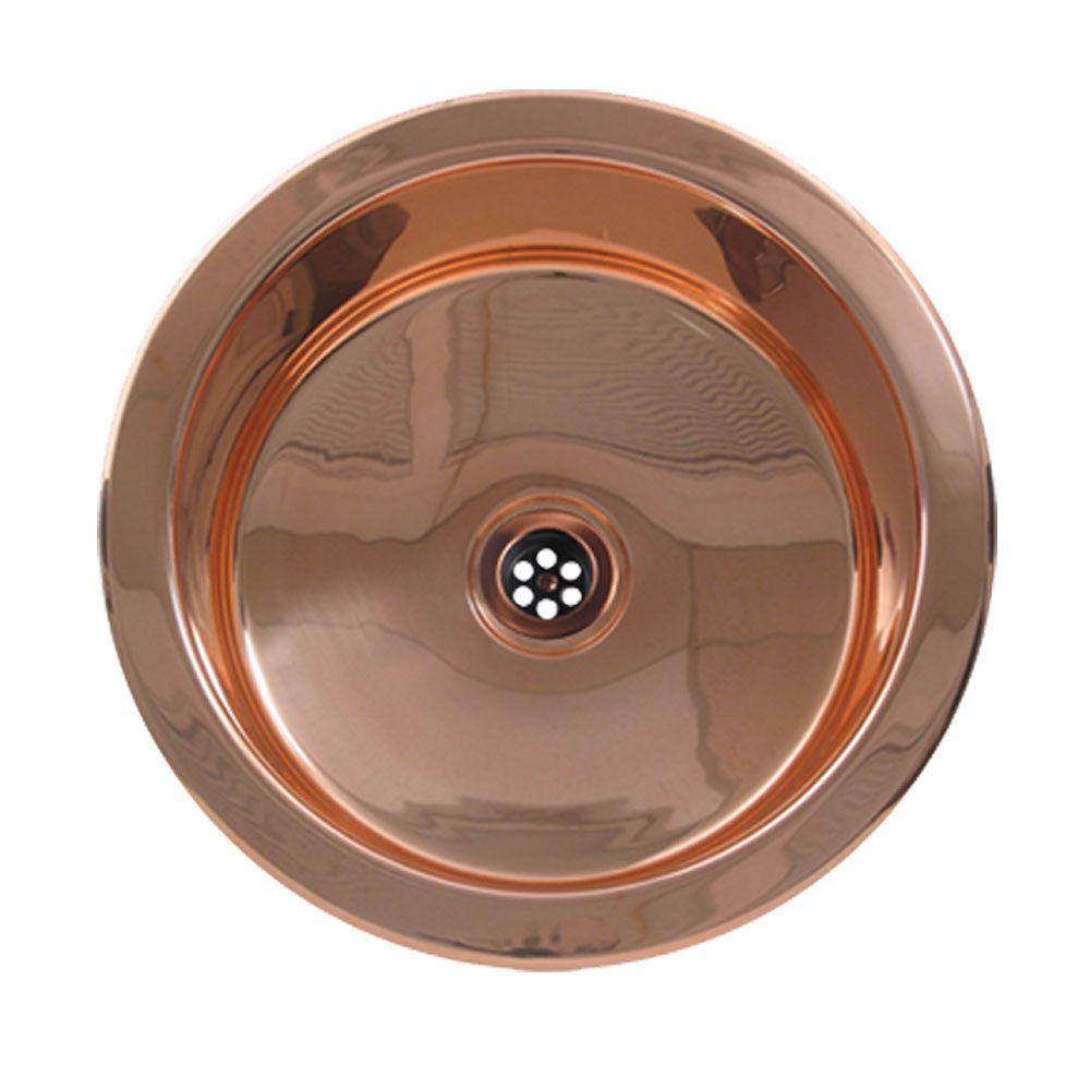 Whitehaus Collection Copperhaus Undermount 14 In Single Bowl Prep Sink In High Polished Copper