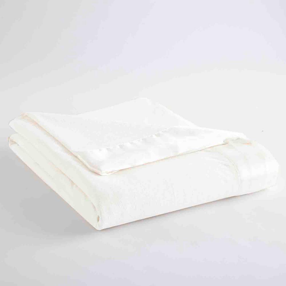 Micro Flannel Full Queen White Year Round Polyester Sheet Blanket