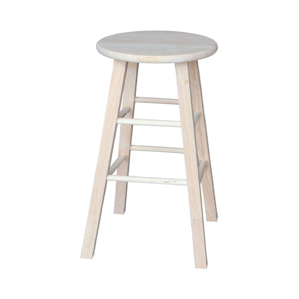 International Concepts 30 in. Unfinished Wood Bar Stool-1S-530 - The
