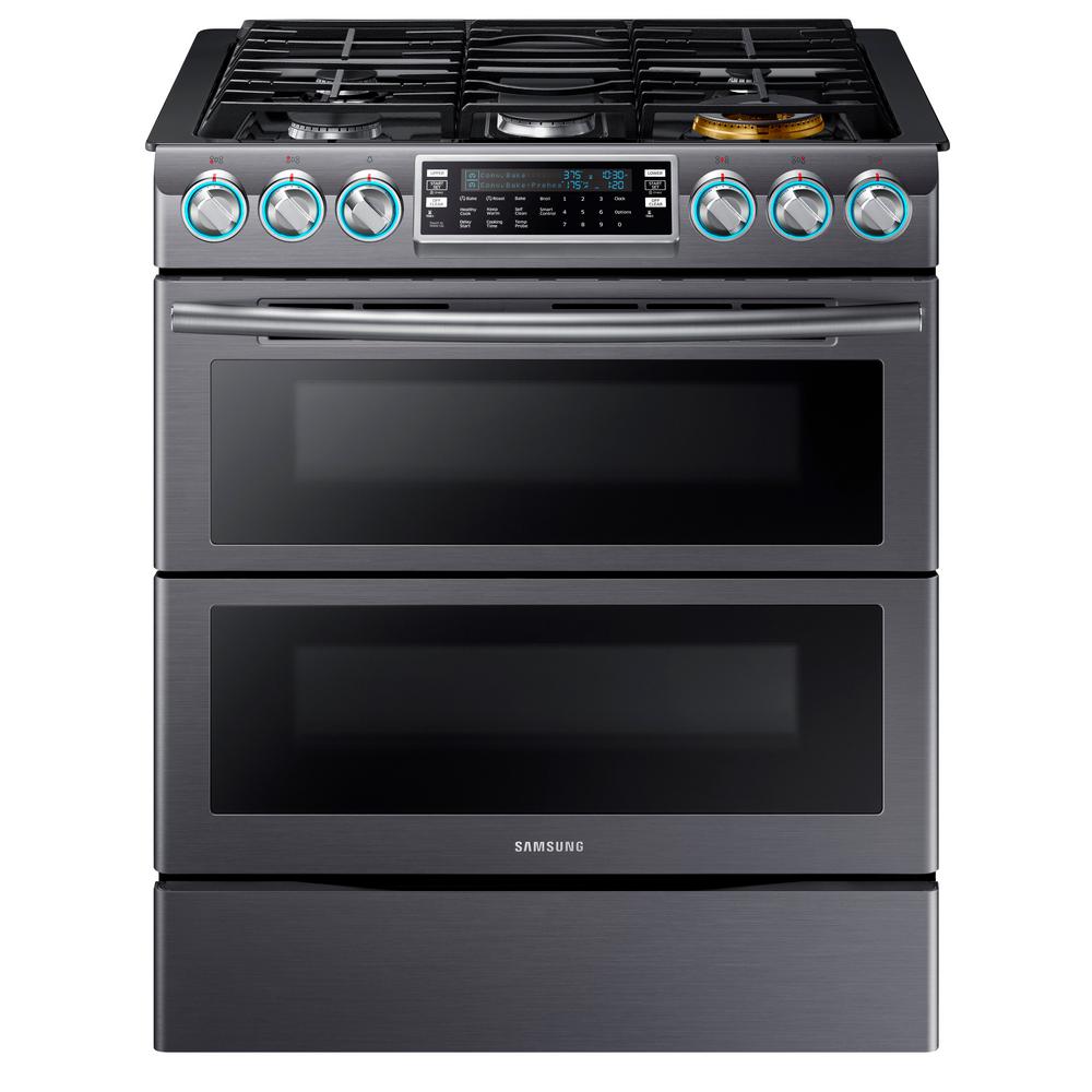 Samsung Flex Duo 5.8 cu. ft. SlideIn Double Oven Gas Range with Self