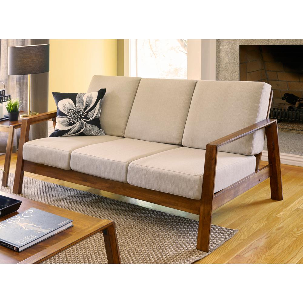 Handy Living Columbus Mid Century Modern Sofa With Exposed Handy Living Columbus Mid Century Modern Sofa With Exposed