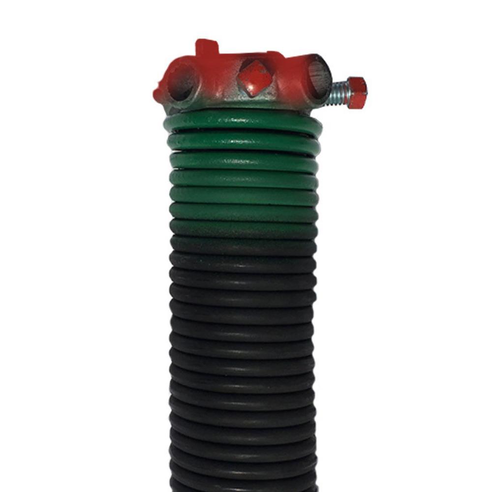 Dura Lift 0 243 In Wire X 1 75 In D X 33 In L Torsion Spring In Green Right Wound For Sectional Garage Doors