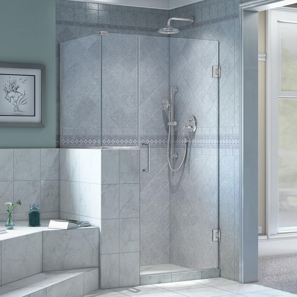 DreamLine Unidoor Plus 40-3/8 in. x 36 in. x 72 in. Frameless Pivot ...