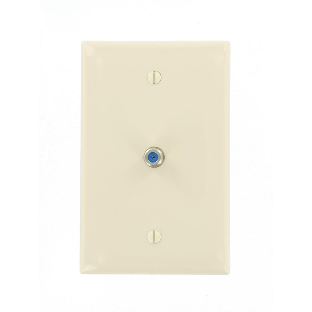 Leviton 1Gang Midway CATV Wall Plate, Light AlmondR66405390MT The Home Depot