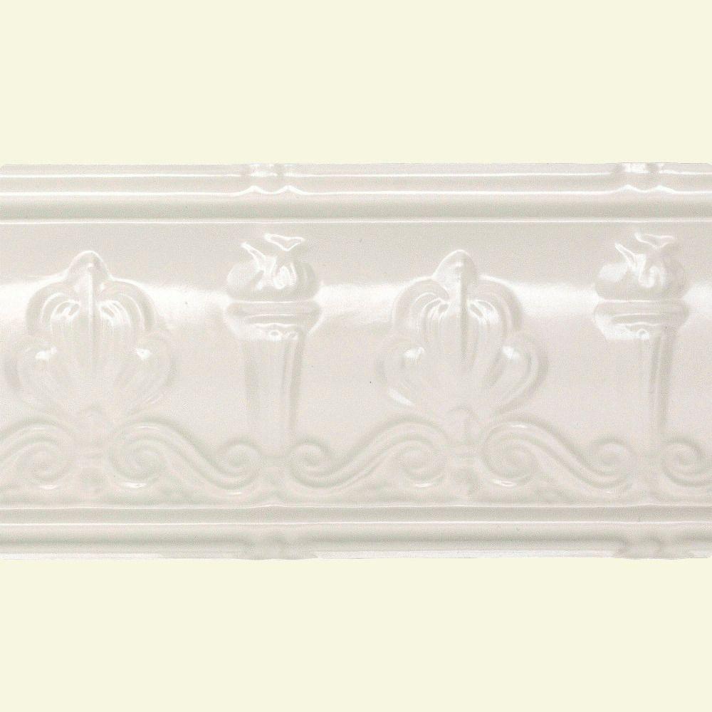 Great Lakes Tin 48 in. Superior Tin Crown Molding in Antique White-194 ...