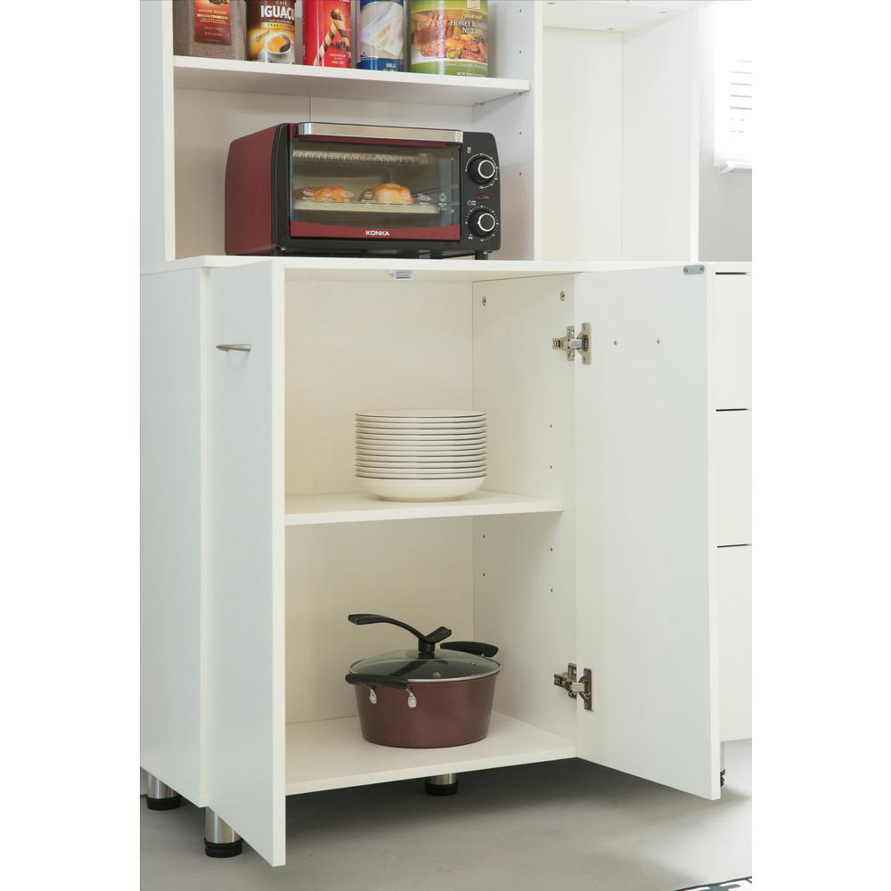 Basicwise White Kitchen Pantry Storage, Kitchen Cabinet Shelves Home Depot