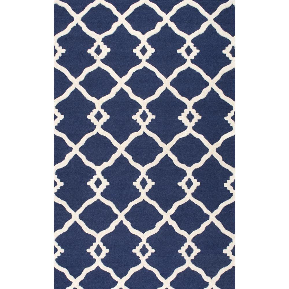 nuLOOM Tara Navy 5 ft. x 8 ft. Area RugMTVS49C508 The Home Depot