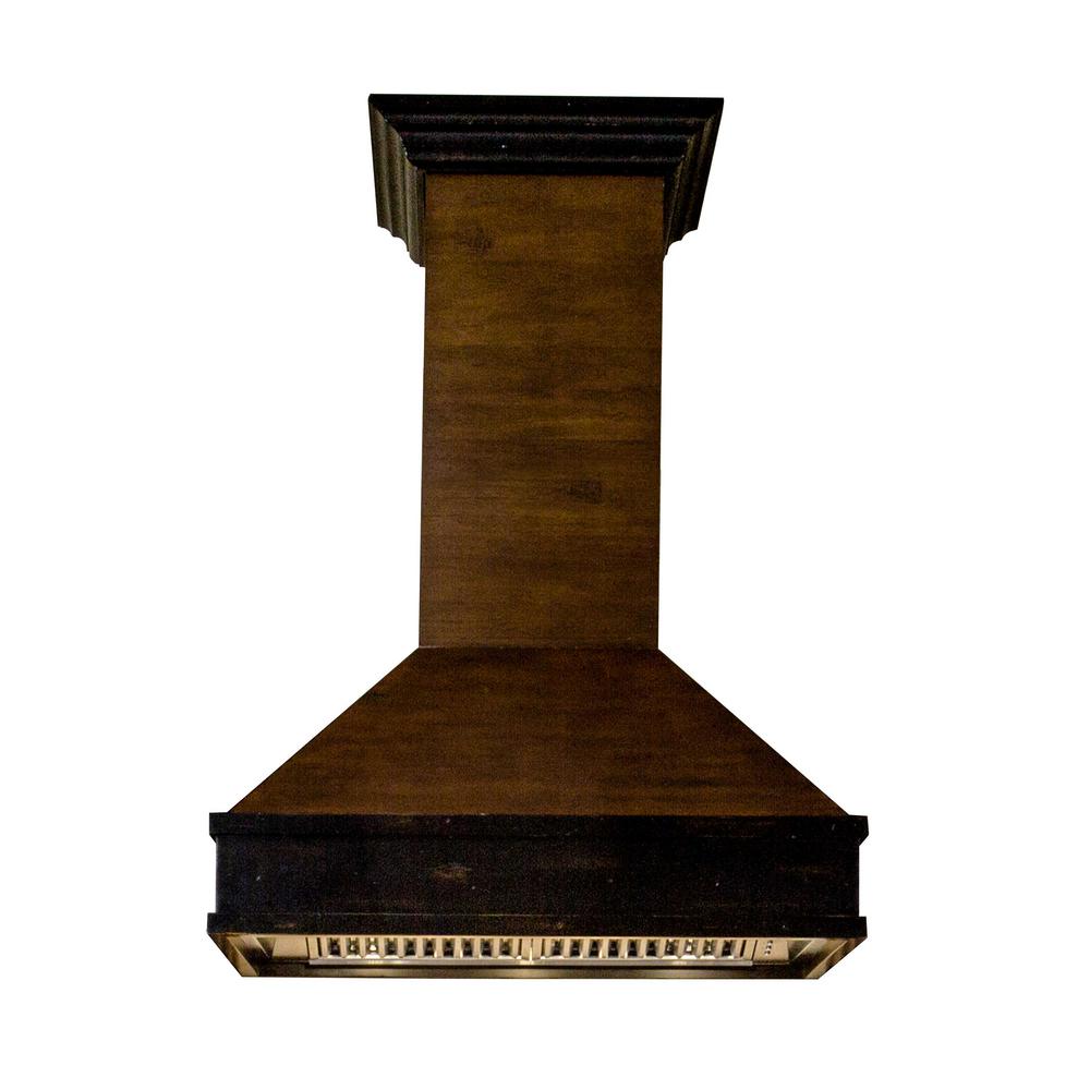 Zline Kitchen And Bath 36 In 1200 Cfm Wooden Wall Mount Range Hood 1200 Cfm Wooden Wall Mount Range Hood In Antigua And Hamilton