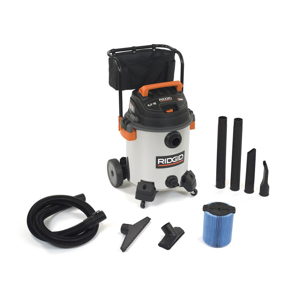 RIDGID 10 Gal. 5.0Peak HP Pro Pack Plus Wet Dry VacWD1022 The Home
