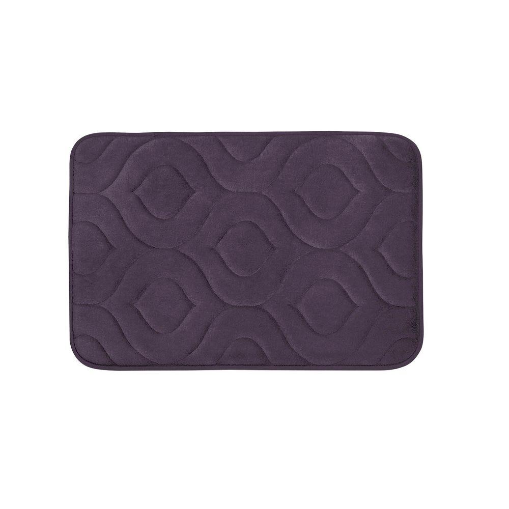 Plum Bath Rugs Mats The Home Depot Naoli Plum 17 In X 24 Memory Foam Bath Mat