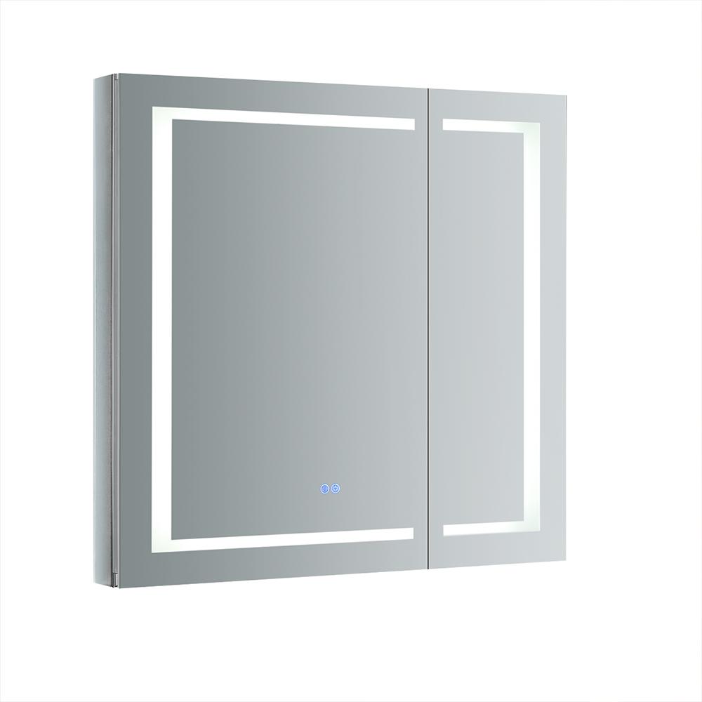 Fresca Spazio 36 In W X H Recessed Or Surface Mount Medicine Cabinet With Led Lighting And Mirror Defogger Fresca Spazio 36 In W X H Recessed Or Surface Mount Medicine Cabinet With Led Lighting And Mirror Defogger