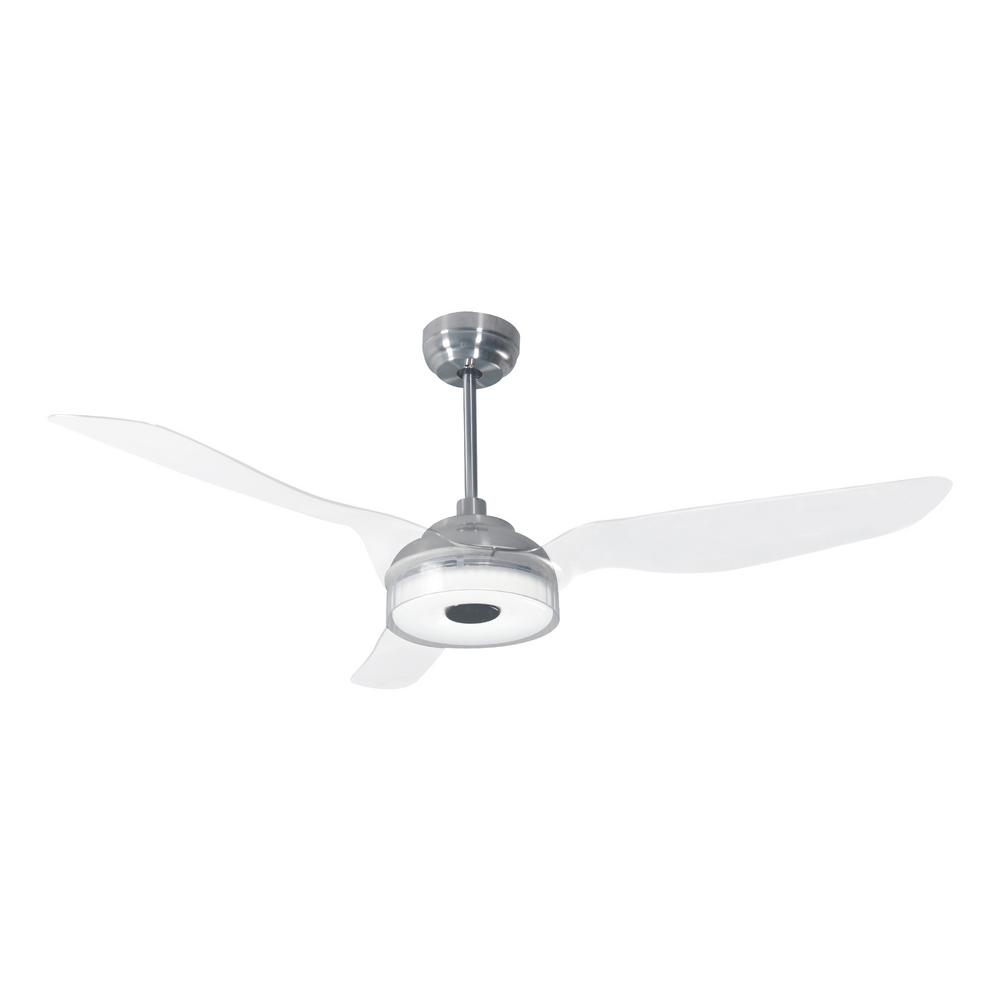 CARRO Icebreaker 56 in. Integrated LED Indoor Silver Smart Ceiling Fan with Light Kit works with Google and Alexa was $390.0 now $266.0 (32.0% off)