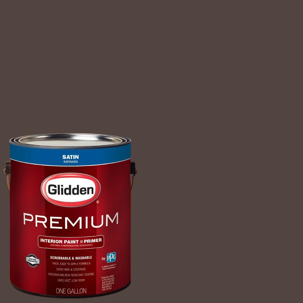 Glidden Premium 1 gal. HDGWN13 Stewart House Brown Satin Interior