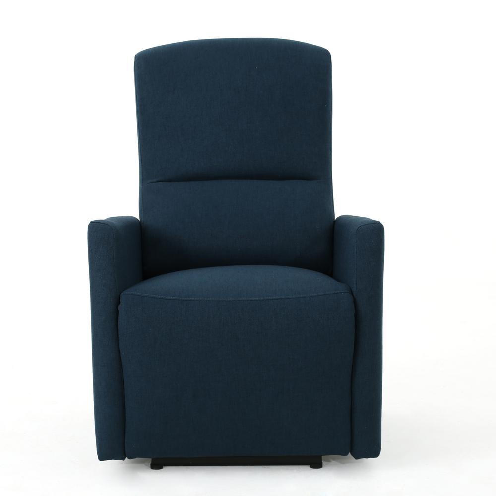 Jennette Navy Blue And Black Tufted Swivel Gliding Recliner 14963 - The ...