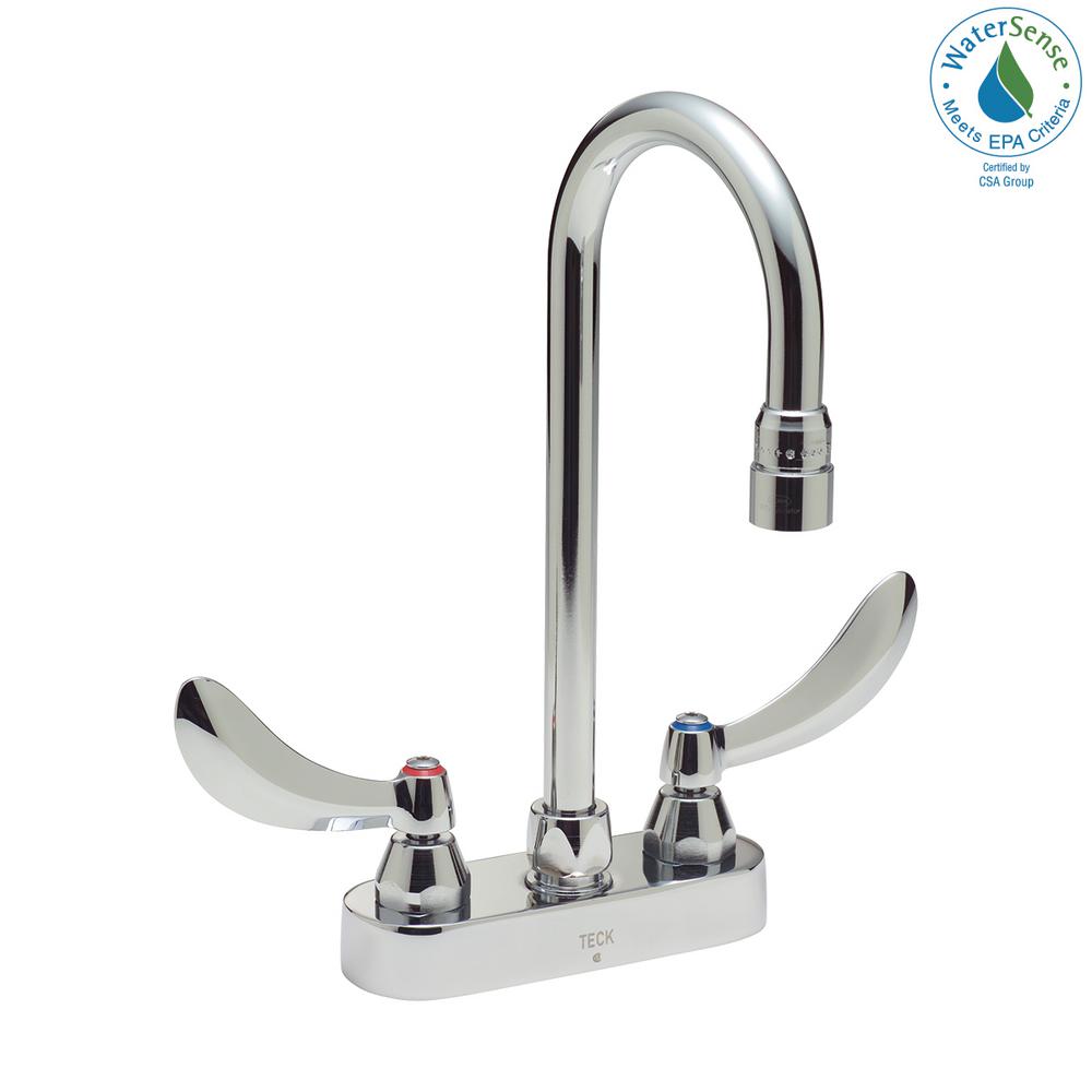 Delta Commercial 4 In Centerset 2 Handle Bathroom Faucet In