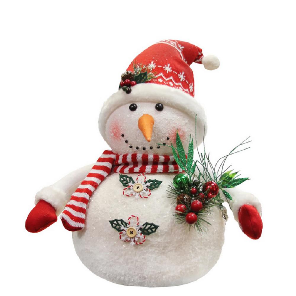alpine chic sparkling snowman with nordic style santa hat christmas decoration - Nordic Style Christmas Decorations alpine chic sparkling snowman with nordic style santa hat christmas decoration - Nordic Style Christmas Decorations